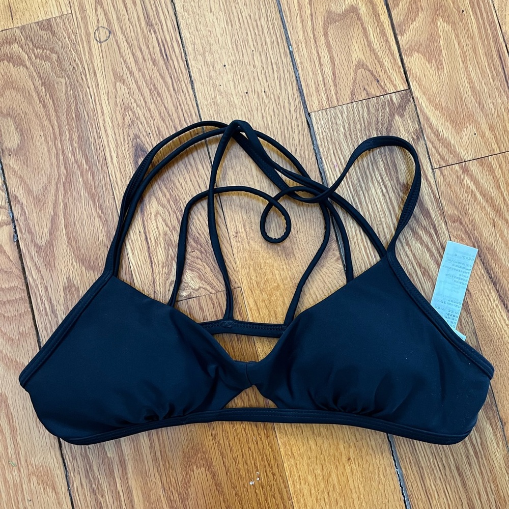 Hollister Black Strappy Bikini Top